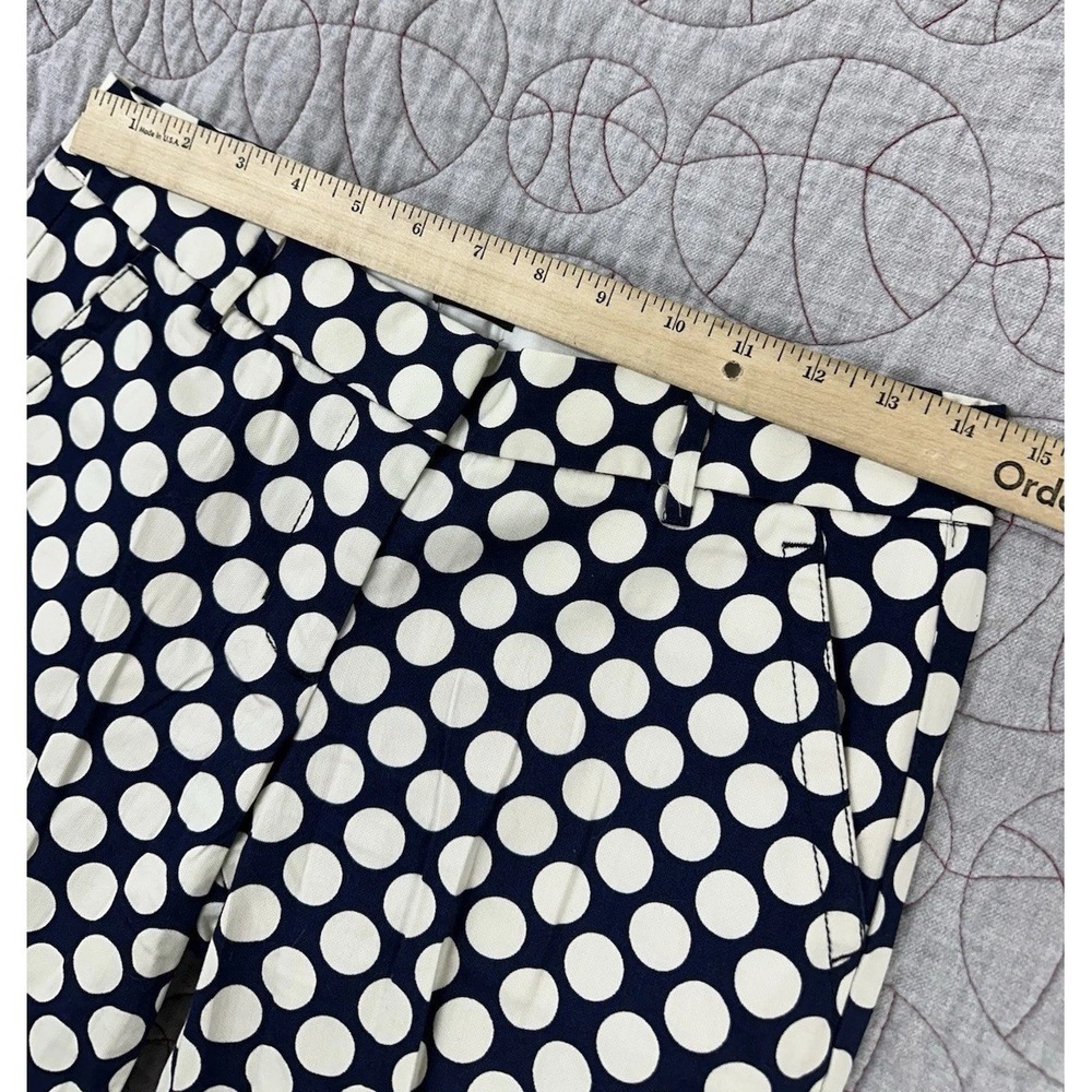 J.Crew City Fit Skimmer Cropped Pants Printed Polka Dot Pants / Women's Size 0 - Picture 5 of 7